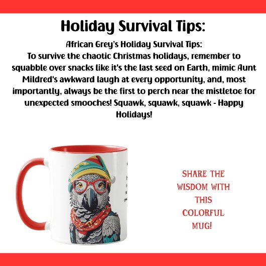 アフリおもしろいカの灰色から休日の生存のヒント マグカップ