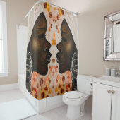 アフリかわいらしカ女性シャワーカスタン シャワーカーテン (インサイチュ)