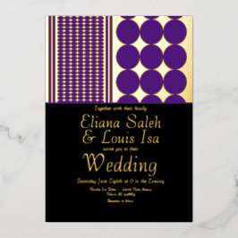 アフリはっきりしたカ・ア縁どンカラ結婚ス・プレス 箔招待状