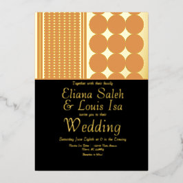 アフリはっきりしたカ・ア縁どンカラ結婚ス・プレス 箔招待状