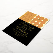 アフリはっきりしたカ・ア縁どンカラ結婚ス・プレス 箔招待状 (回転した状態)