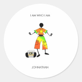 アフリやる気を起こさせるカ美術素晴らしお祝い ラウンドシール