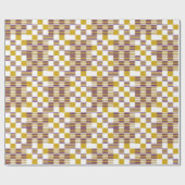 アフリエレガントカ金ゴールドとパープルケンテ ラッピングペーパー (フラット)