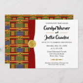 アフリエレガントカ・プレイド・ケンテK84結婚式招待状 招待状 (正面/裏面)