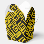 アフリエレガントミニマルカの部族のパターン黄色の線 フェイバーボックス (オープン)