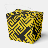 アフリエレガントミニマルカの部族のパターン黄色の線 フェイバーボックス (裏面サイド)