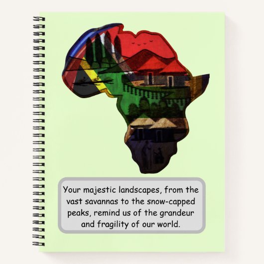 アフリカあなたは私の幸せな場所だ ノートブック (正面)
