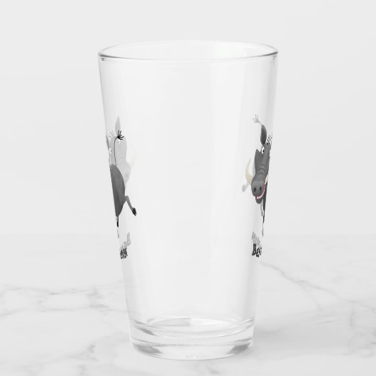 アフリカおもしろいのワルトグ豚の漫画パーソナライズされた タンブラーグラス (左)