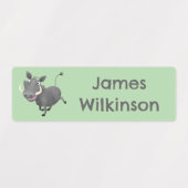 アフリカおもしろいのワルトグ豚の漫画パーソナライズされた ラベル (デザイン1)