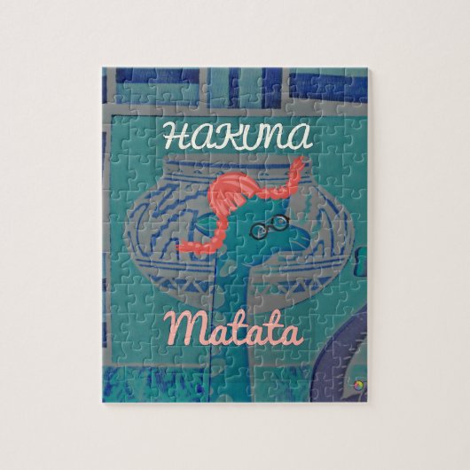 アフリカおもしろいキリンプリント ジグソーパズル (縦)