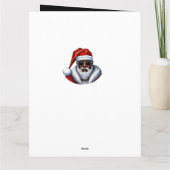 アフリカおもしろい系アメリカ人ブラックサンタクリスマス カード (裏面)
