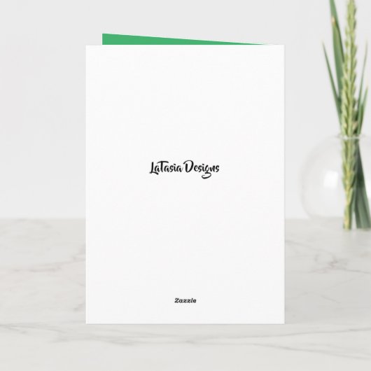 アフリカおもしろい系アメリカ人女性メリークリスマスカード サンキューカード (裏面)