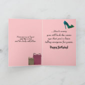 アフリカおもしろい系アメリカ人女性誕生日カード サンキューカード (内部)