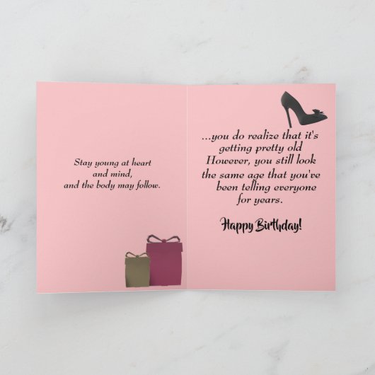 アフリカおもしろい系アメリカ人女性誕生日カード サンキューカード (内部)