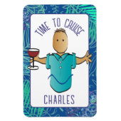 アフリカおもしろい系アメリカ人男性マンガのクルーズドア マグネット (縦)