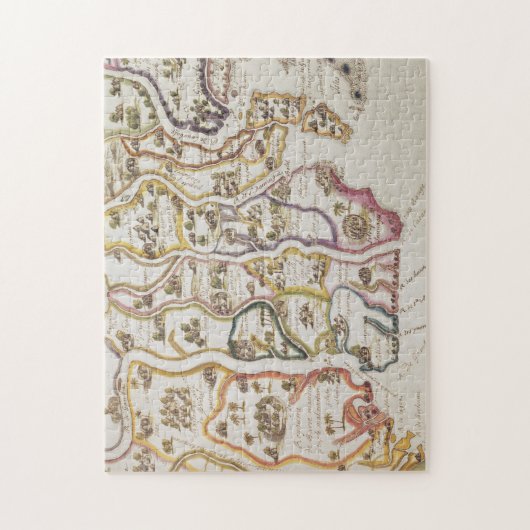 アフリカおよび川ガンビア| 1622年の海岸 ジグソーパズル (縦)