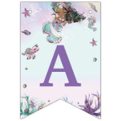 アフリカお洒落人魚の誕生日が海の下 バンティングフラッグ (第3の旗)