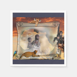 アフリカからのご挨拶 スタンダードカクテルナプキン