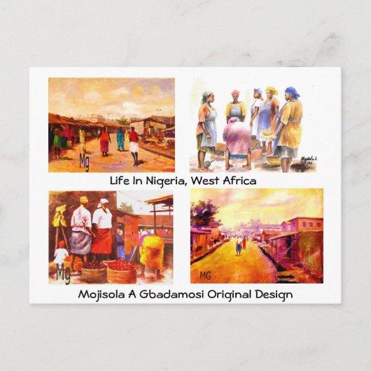 アフリカからの挨拶 ポストカード (正面)