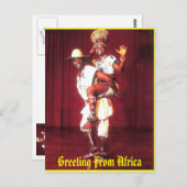 アフリカからの挨拶(Mojisola Gbadamosiによるデザイン) ポストカード (正面/裏面)