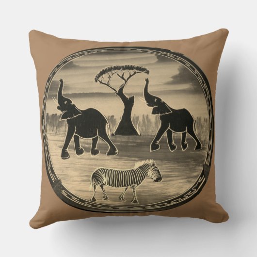 アフリカから愛を持って自分のハローを作る クッション (裏面)