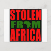 アフリカから盗まれた – 赤黒と緑の国旗 ポストカード (正面)