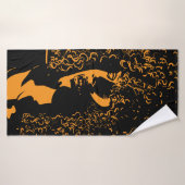 アフリカかわいらし人女性のアフロヘアスタイルポートレート バスタオル (バスタオル)