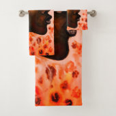 アフリカかわいらし人女性浴用タオルセット バスタオルセット (インサイチュ)