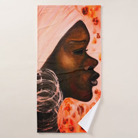 アフリカかわいらし人女性浴用タオルセット バスタオルセット (バスタオル)