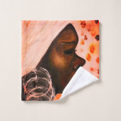 アフリカかわいらし人女性浴用タオルセット バスタオルセット (ウォッシュタオル)