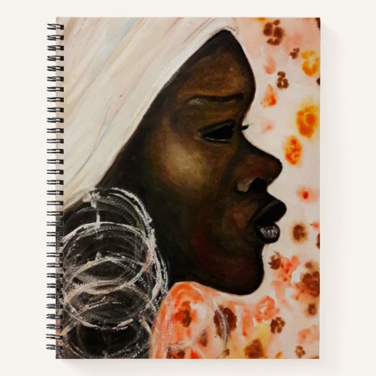 アフリカかわいらし女性手帳 ノートブック (正面)