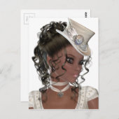 アフリカかわいらし系アメリカ人女性 ポストカード (正面/裏面)