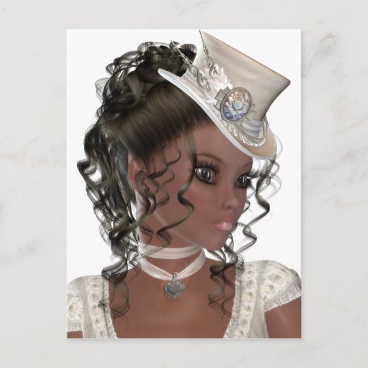 アフリカかわいらし系アメリカ人女性 ポストカード (正面)