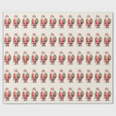 アフリカすてき系アメリカ人サンタプレゼント ラッピングペーパー (フラット)