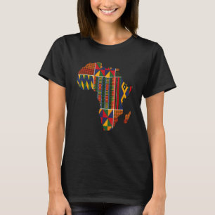 アフリカで作られた地図ケンテ布西アフリカ Tシャツ