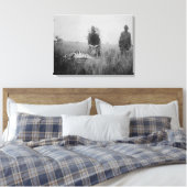 アフリカで先住民に殺されたゼブラ写真 キャンバスプリント (インサイチュ (寝室))