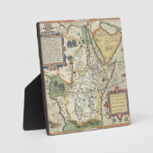 アフリカとアラビア半島の地図 フォトプラーク (正面)