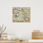 アフリカとアラビア半島の地図 ポスター (キッチン)