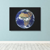 アフリカとヨーロッパを示す地球 キャンバスプリント (インサイチュ (ウッドフロア))