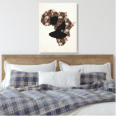 アフリカと頭ラップ付き女性 |ホームウォールデコール キャンバスプリント (インサイチュ (寝室))