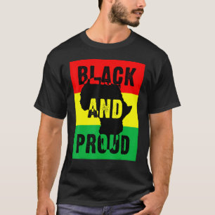 アフリカと黒誇りを持ったの地図アフリカ系アメリカプライド Tシャツ