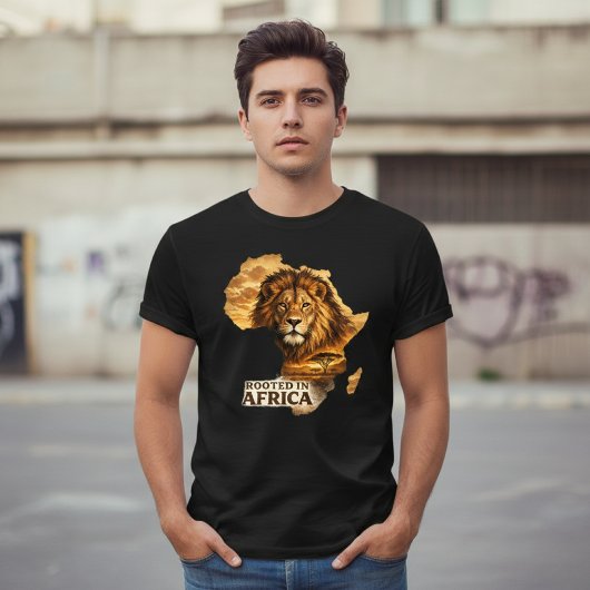 アフリカに根ざす ライオン トライブレンドTシャツ