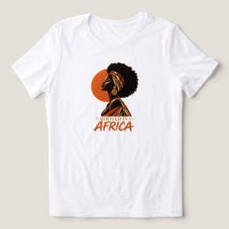 アフリカに根ざす Tシャツ | 頭部を持つアフリカの女性