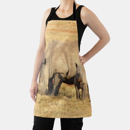 アフリカのかわいいサイ エプロン (インサイチュ)