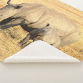 アフリカのかわいいサイ シェルパブランケット (3/4)