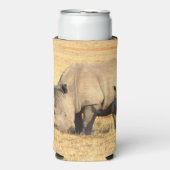 アフリカのかわいいサイ スリム缶クーラー (Seltzer正面)