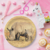 アフリカのかわいいサイ ペーパープレート (パーティー)