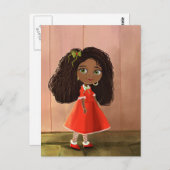 アフリカのかわいい女の子はがき ポストカード (正面/裏面)