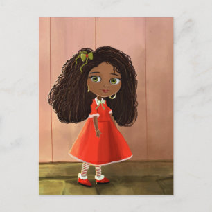 アフリカのかわいい女の子はがき ポストカード