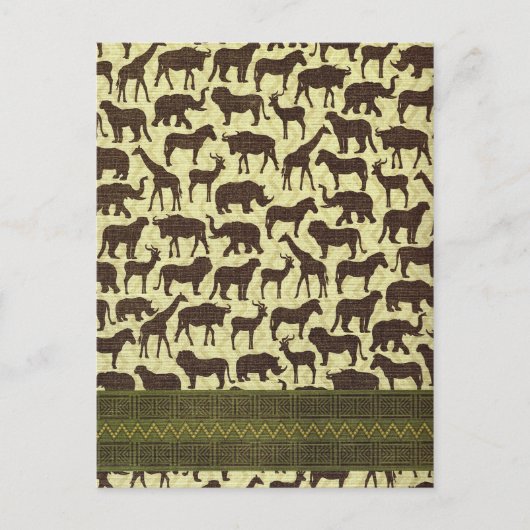 アフリカのはがき動物 ポストカード (正面)
